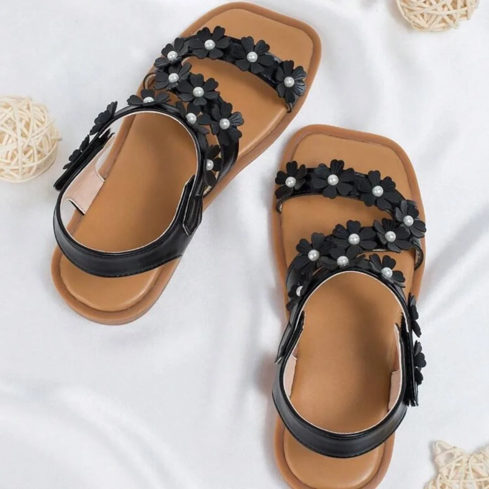 Girl Blossom Tan Sandals- (12.5)